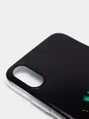 Черный силиконовый чехол на Apple iPhone XR / Айфон XR прозрачный, с рисунком, защита камеры