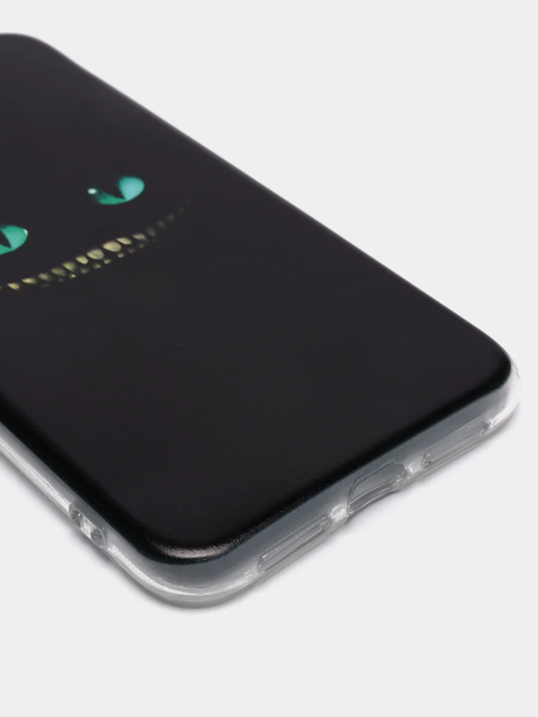 Черный силиконовый чехол на Apple iPhone XR / Айфон XR прозрачный, с рисунком, защита камеры