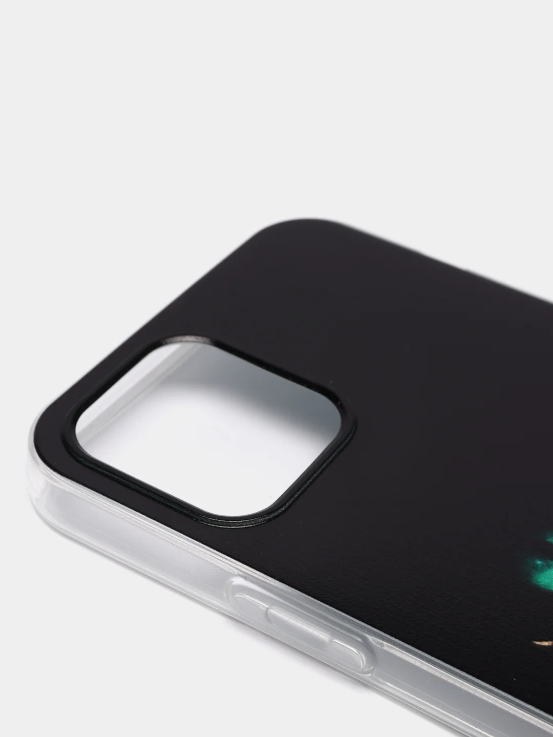 Черный силиконовый чехол на Apple iPhone 12/12 Pro / Айфон 12/12 Pro прозрачный, с рисунком