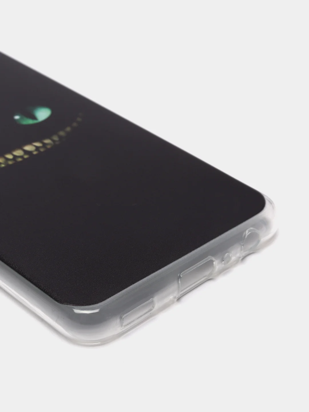 Черный силиконовый чехол на Samsung Galaxy A32 / Самсунг А32 прозрачный с рисунком, защита камеры