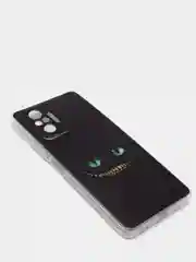 Черный чехол на Xiaomi Redmi Note 10 Pro / Сяоми Редми Нот 10 Про прозрачный, с рисунком