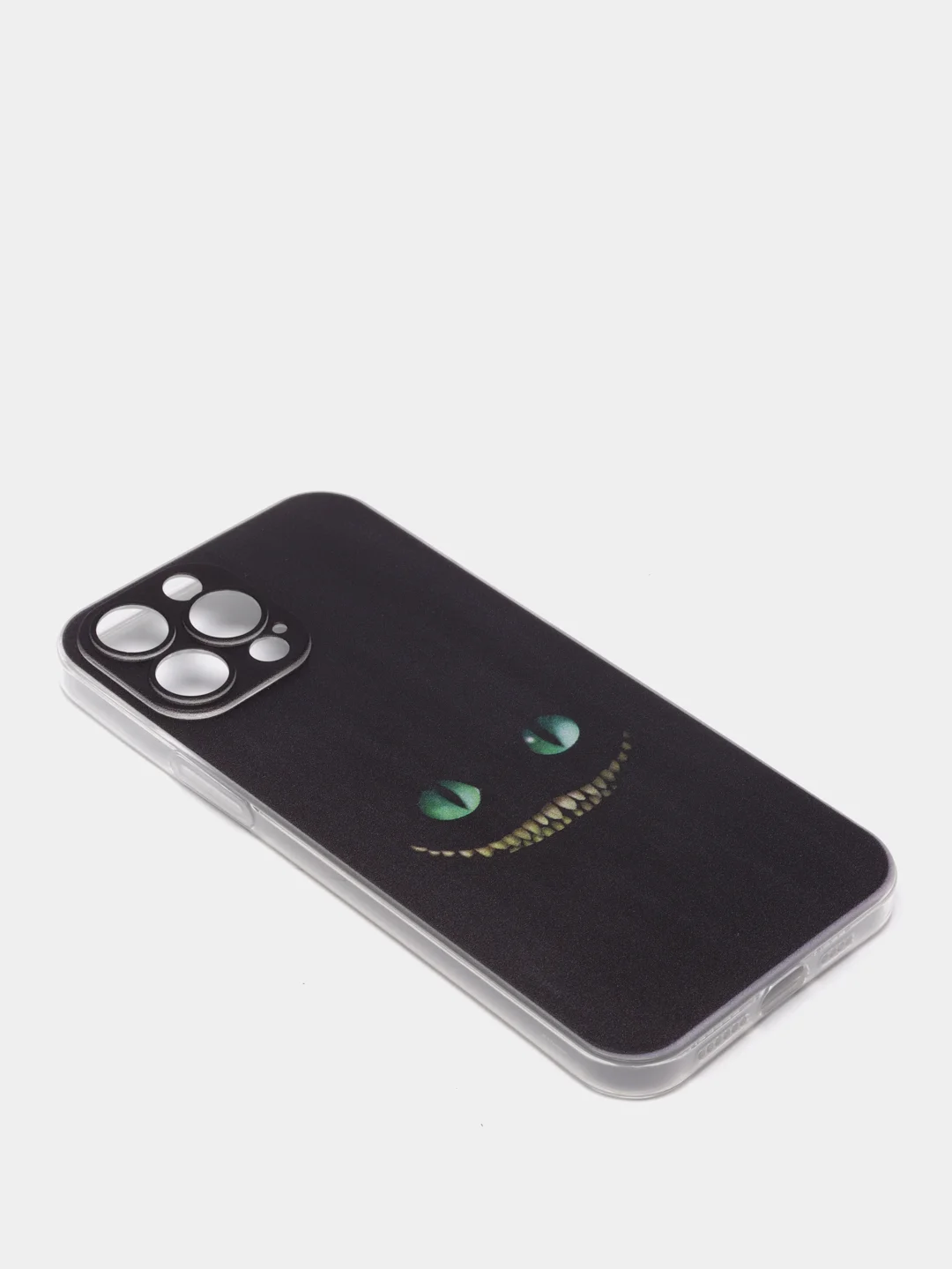 Черный силиконовый чехол на Apple iPhone 13 Pro Max / Айфон 13 Pro Max прозрачный, с рисунком
