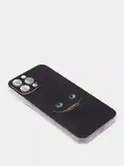 Черный силиконовый чехол на Apple iPhone 13 Pro Max / Айфон 13 Pro Max прозрачный, с рисунком