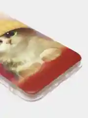 Желтый силиконовый чехол на Apple iPhone 11 / Айфон 11 прозрачный, с рисунком, защита камеры
