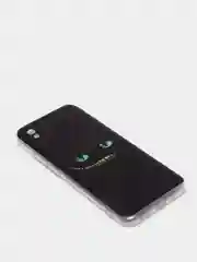 Черный силиконовый чехол на Xiaomi Redmi 9A / Сяоми Редми 9А прозрачный с рисунком, защита камеры