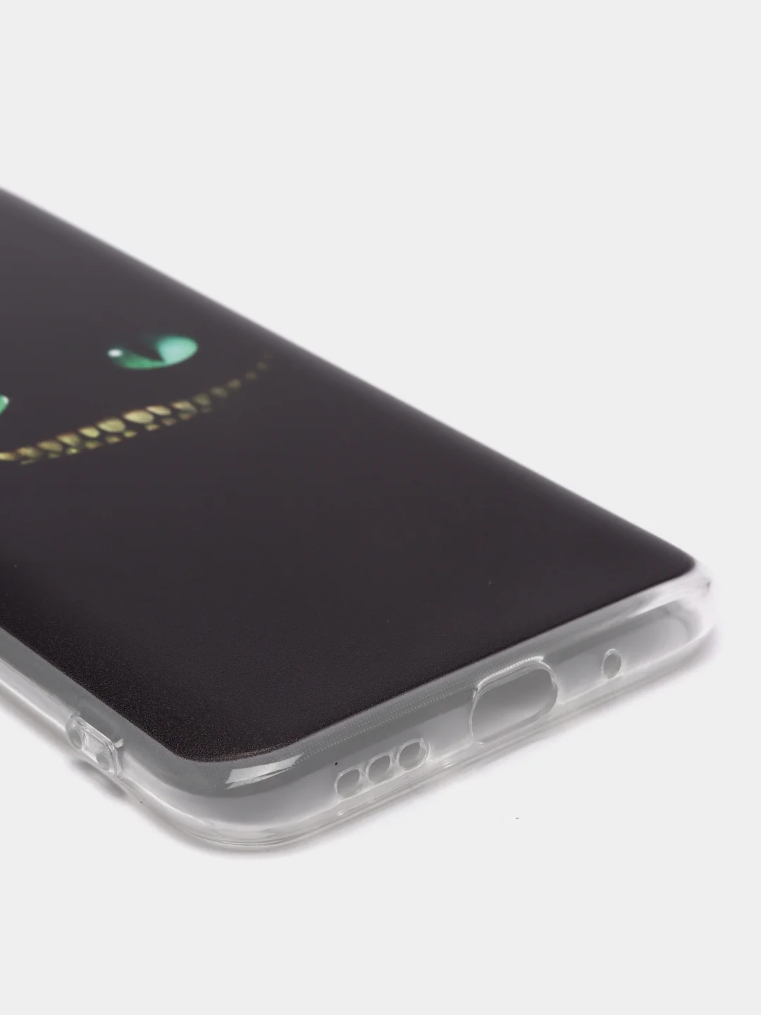 Черный силиконовый чехол на Xiaomi Redmi 9A / Сяоми Редми 9А прозрачный с рисунком, защита камеры