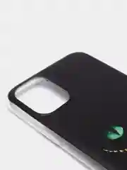 Черный силиконовый чехол на Apple iPhone 11 / Айфон 11 прозрачный, с рисунком, защита камеры