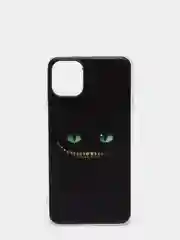 Черный силиконовый чехол на Apple iPhone 11 / Айфон 11 прозрачный, с рисунком, защита камеры