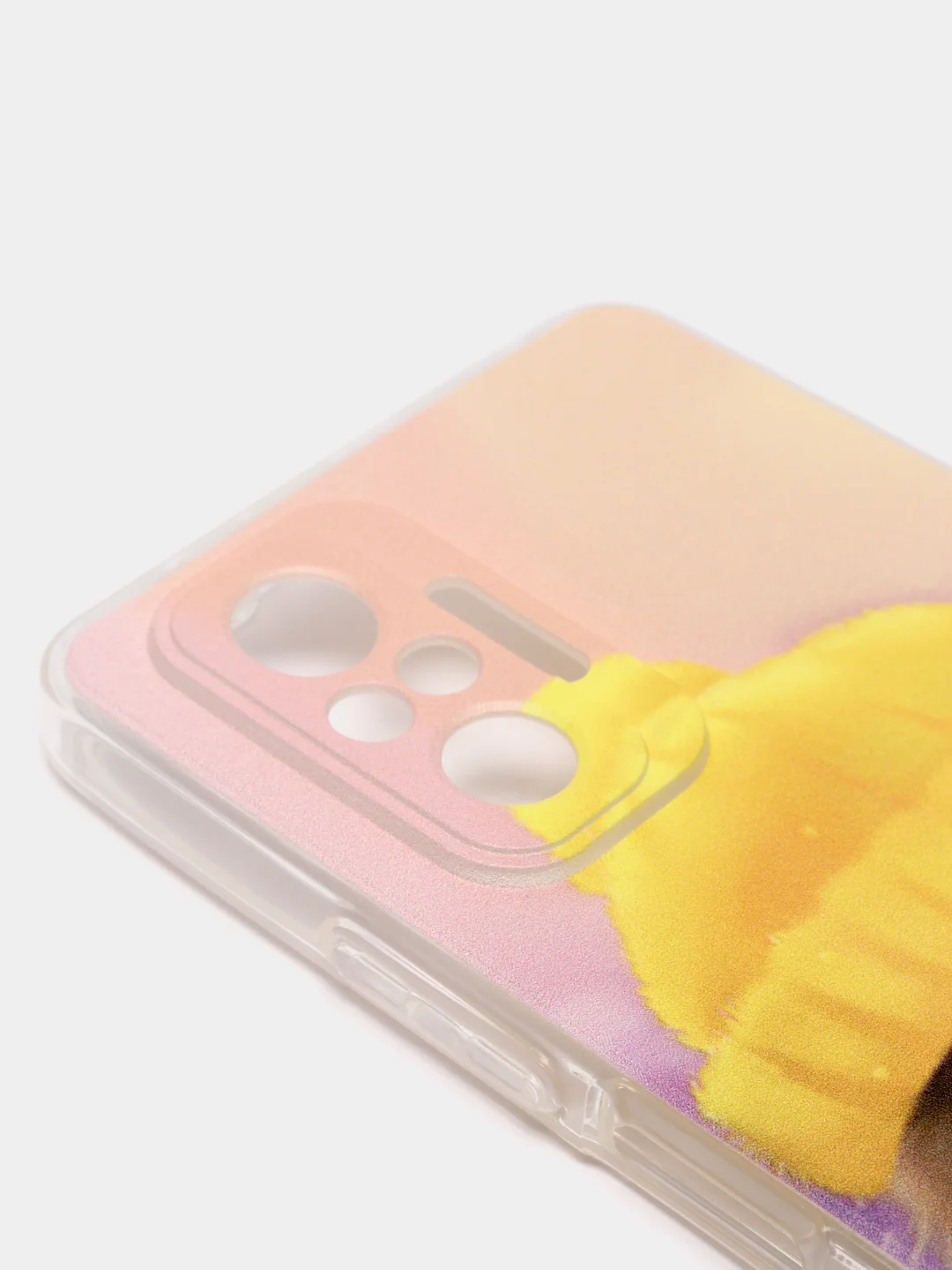 Желтый чехол на Xiaomi Redmi Note 10 Pro / Сяоми Редми Нот 10 Про прозрачный, с рисунком