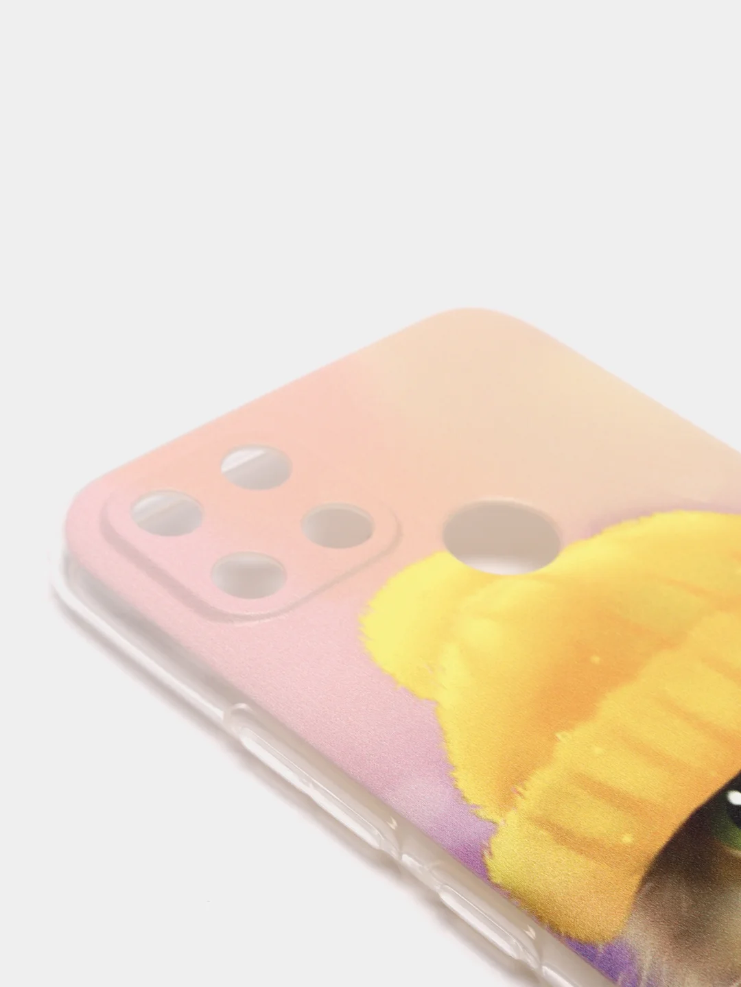 Желтый силиконовый чехол на Oppo Realme C21Y/C25Y / Оппо Реалми C21Y/C25Y прозрачный, с рисунком