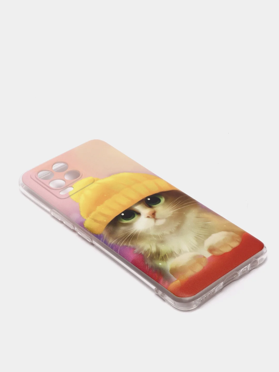 Желтый силиконовый чехол на Oppo Realme 8/8 Pro / Оппо Реалми 8/8 Про прозрачный, с рисунком