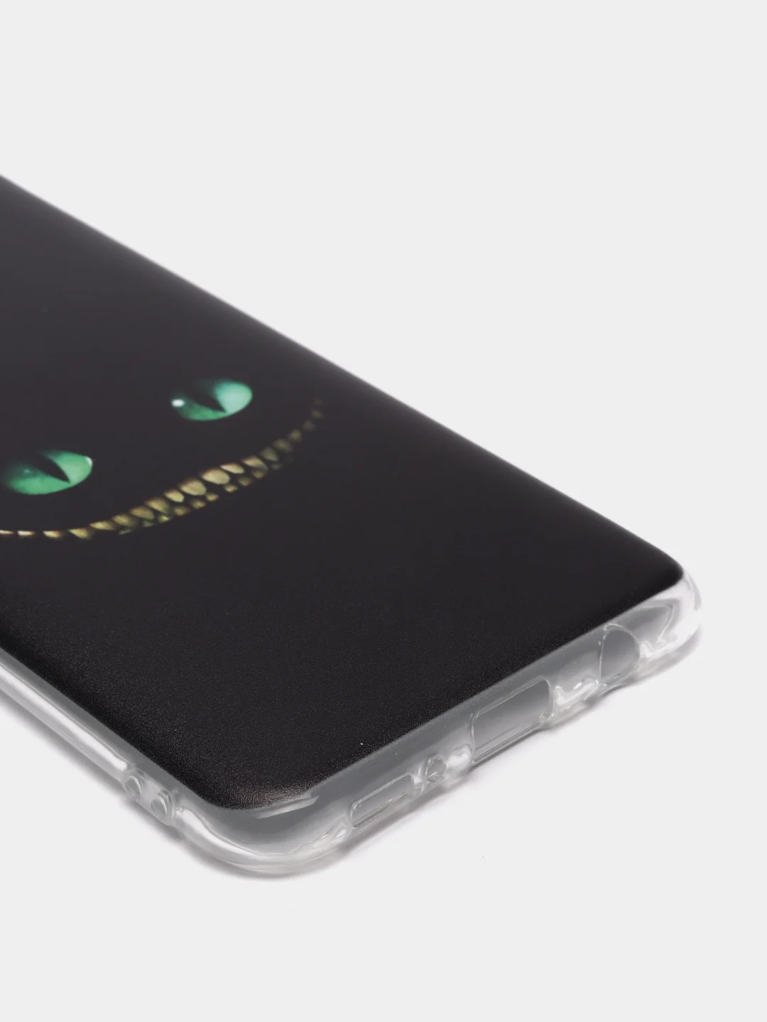 Черный силиконовый чехол на Samsung Galaxy A50/A30s / Самсунг А50/А30s прозрачный, с рисунком