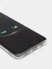 Черный силиконовый чехол на Samsung Galaxy A50/A30s / Самсунг А50/А30s прозрачный, с рисунком