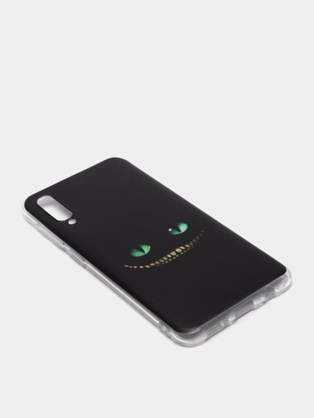 Черный силиконовый чехол на Samsung Galaxy A50/A30s / Самсунг А50/А30s прозрачный, с рисунком