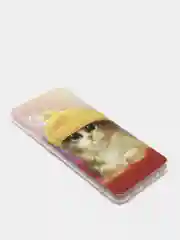 Желтый силиконовый чехол на Samsung Galaxy A32 / Самсунг А32 прозрачный с рисунком, защита камеры