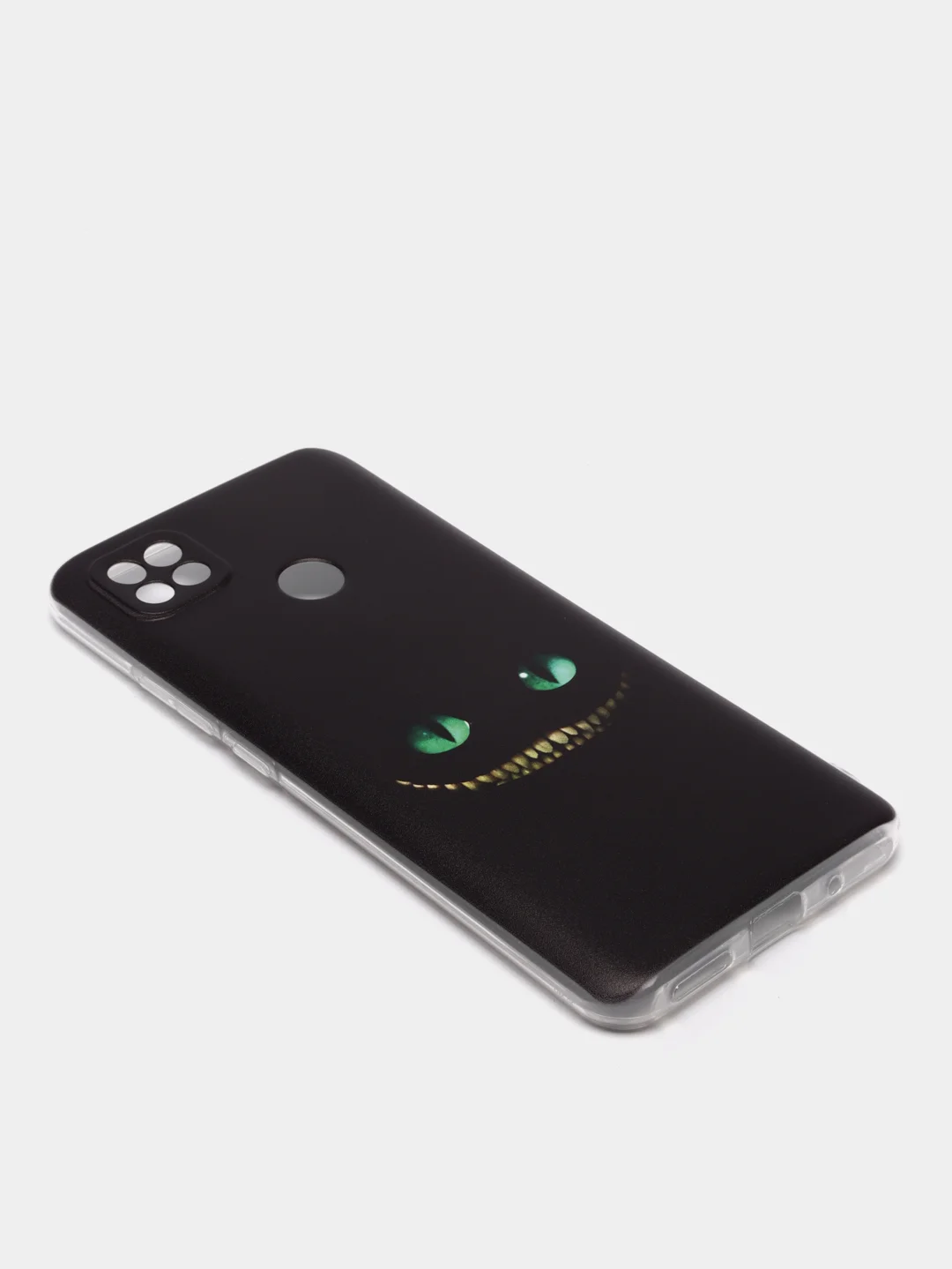 Черный силиконовый чехол на Xiaomi Redmi 9C / Сяоми Редми 9С прозрачный с рисунком, защита камеры