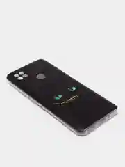 Черный силиконовый чехол на Xiaomi Redmi 9C / Сяоми Редми 9С прозрачный с рисунком, защита камеры