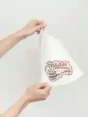 Мятный шапка для бани и сауны, с надписью