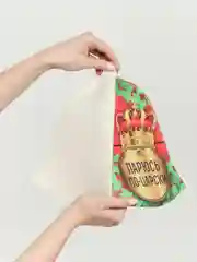Красный шапка для бани и сауны, с принтом