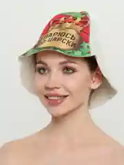 Красный шапка для бани и сауны, с принтом