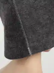 Тёмно-серый шапка бани и сауны,  с вышивкой