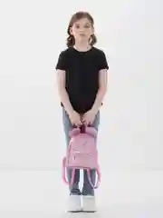 Тёмно-розовый рюкзак для девочки с ушками