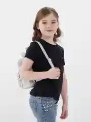 Серебряный рюкзак для девочки с ушками