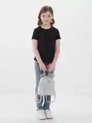 Серебряный рюкзак для девочки с ушками