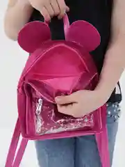 Черный рюкзак для девочки с ушками