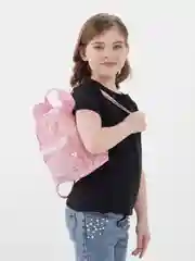 Розовый рюкзак для девочки с ушками