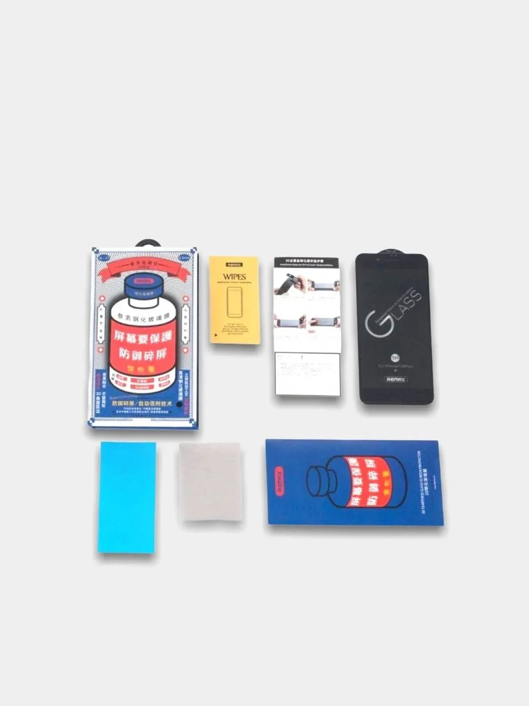 Белый защитное стекло Remax на iPhone 14, 13, 12, 11, 7, 8, plus, X, XS, XR Max Pro mini