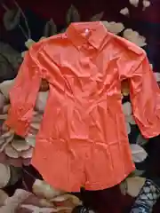 Коралловый платье-рубашка