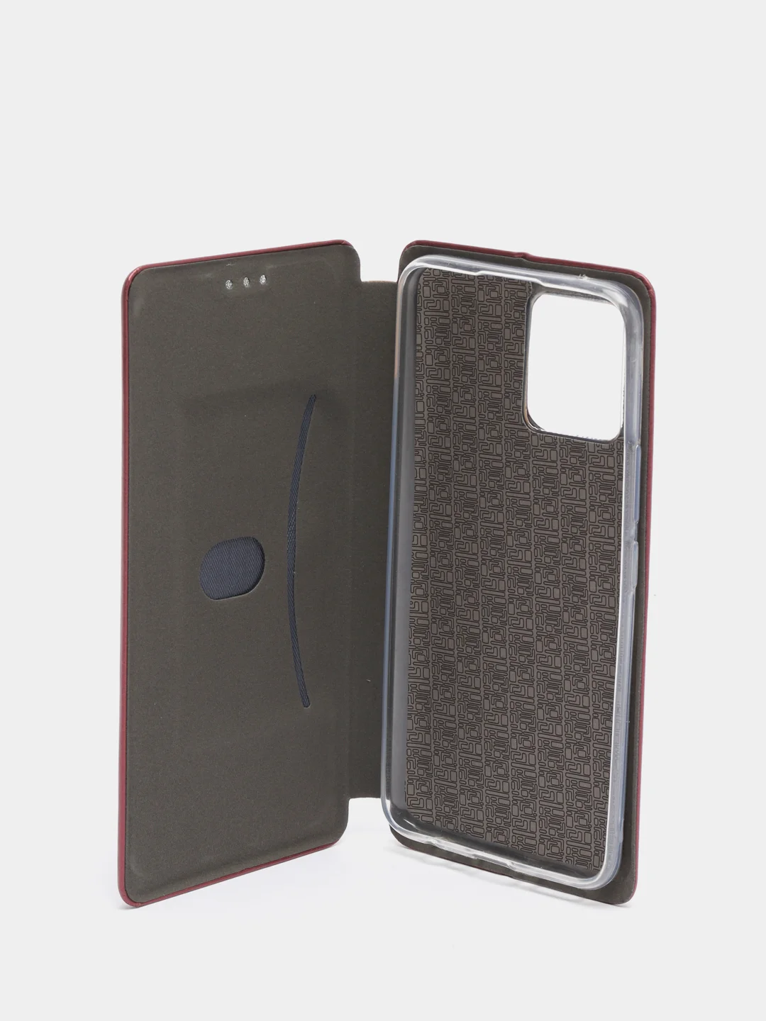 Бордовый чехол книжка Realme 8 , REALME  8 pro