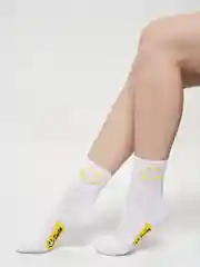 Белый носки со смайлом