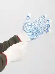 Белый перчатки трикотажные