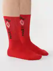 Вишнёвый носки высокие