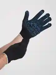 Черный перчатки трикотажные
