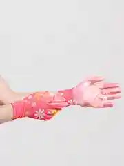 Розовый перчатки садовые