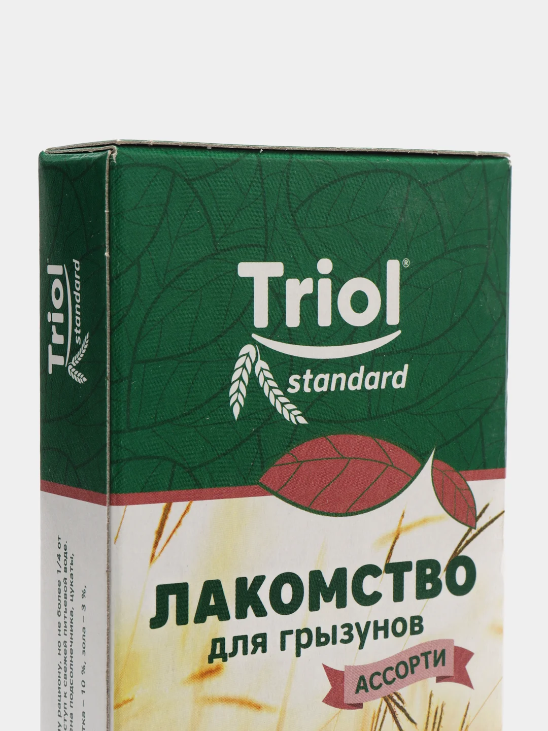 Triol лакомство для грызунов Ассорти (с фруктами, овощами и орехами), упаковка 3 шт, 75 г
