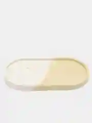 Небесно-голубой подставка/подсвечник/поднос "Цвет" из гипса  18*9,5*1,6