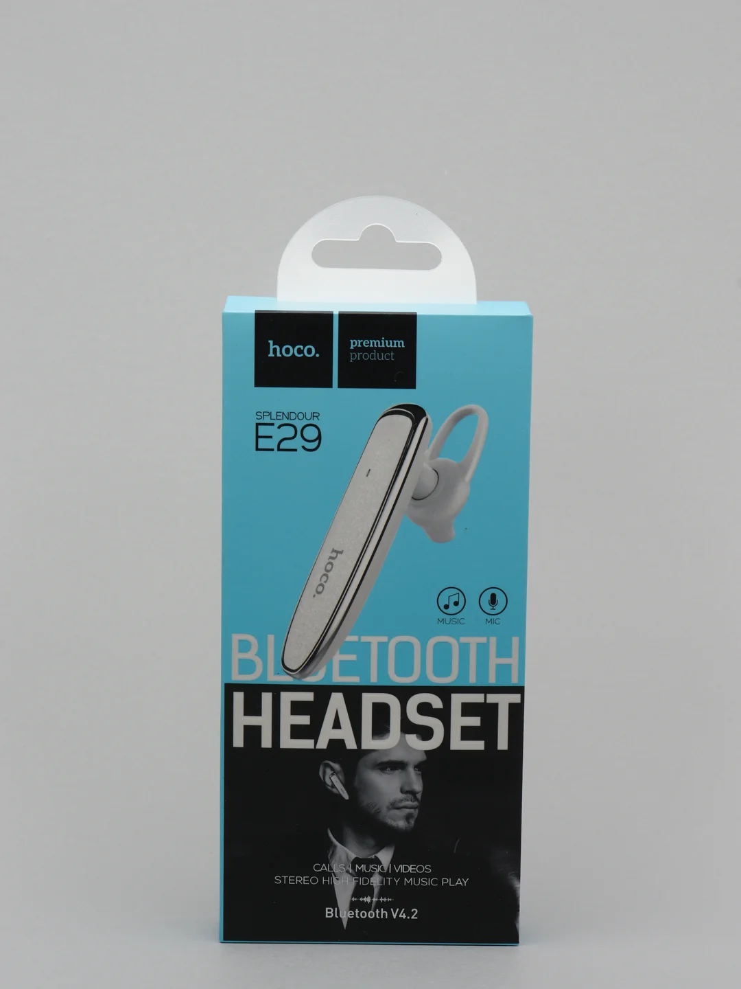 Белый bluetooth-гарнитура Hoco
