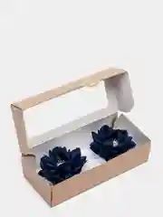 Резинки школьные синие с белым кружевом и стразовым декором, пара