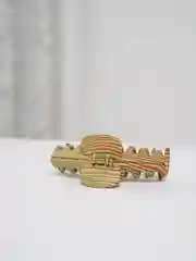 Хаки каучуковый краб для волос