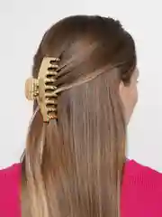 Хаки каучуковый краб для волос