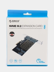 Контроллер PCI-E x4 - NVMe M.2 + SATA M.2 ORICO PDM2