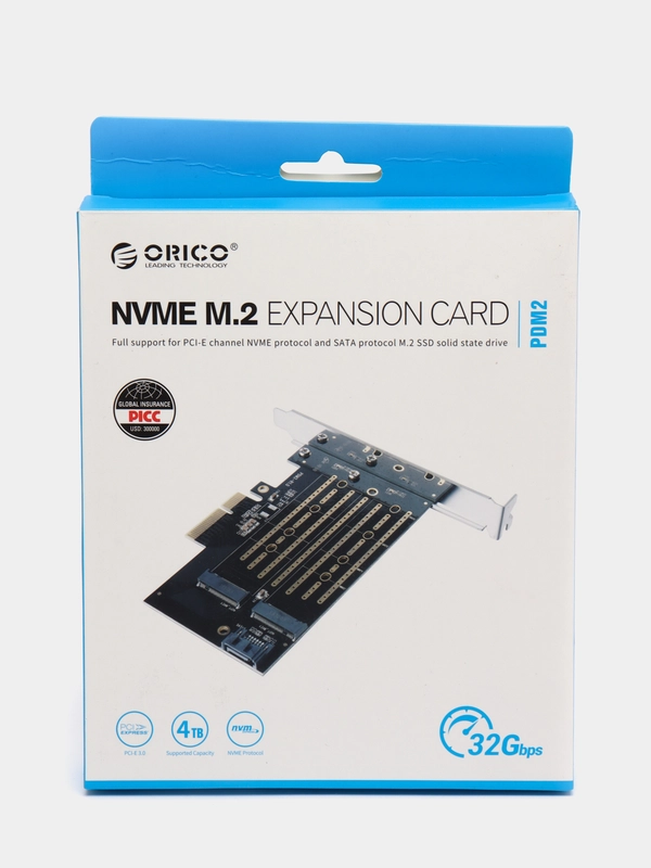 Контроллер PCI-E x4 - NVMe M.2 + SATA M.2 ORICO PDM2