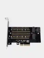 Контроллер PCI-E x4 - NVMe M.2 + SATA M.2 ORICO PDM2