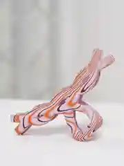 Розовый каучуковый краб для волос