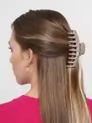 Серый каучуковый краб для волос
