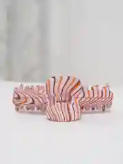 Розовый каучуковый краб для волос